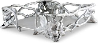 Arthur Court Grape Open Vine Napkin Box In Silver