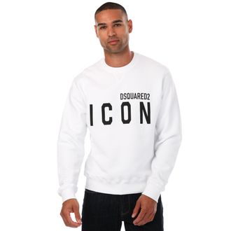 Dsquared2 Mens Icon Sweatshirt in White Cotton - Size Medium