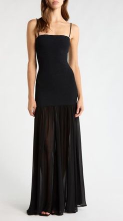 Hunza G Hybrid Cover-Up Maxi Dress in Black at Nordstrom