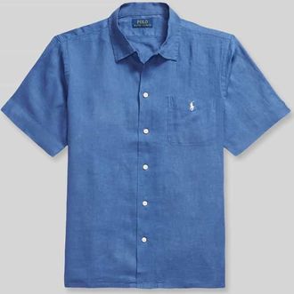 Polo Ralph Lauren Regular Fit Freizeithemd aus reinem Leinen in Rauchblau, Gr&ouml;&szlig;e XXL