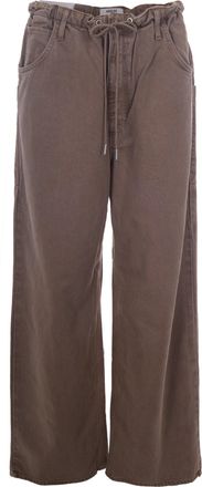 A Gold E Wide-Leg Pants with Adjustable Drawstring and Modern Silhouette