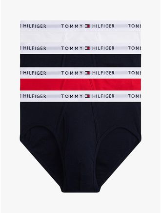 Tommy Hilfiger Mens Cotton Classics Brief 4-Pack - Red - XL