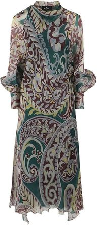 Etro Silk Dress With Paisley Print