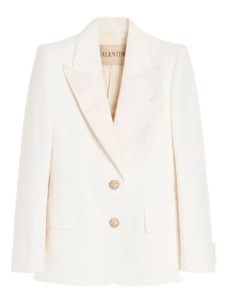 Valentino Garavani Blazer Diagonal in lino - Bianco