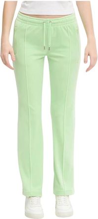 Juicy Couture Tina Velvet Trainingsbroeken - Dames - Sweatpants - Groen - XL - Polyester - Broeken