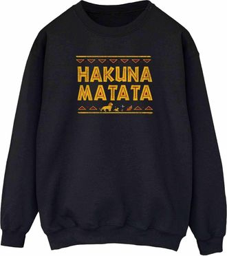 Disney Dames/Dames The Lion King Hakuna Matata Sweatshirt (Zwart)