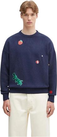 Fiorucci Round-neck Truien - Heren - Ronde hals truien - Blauw - XL - Truien & Vesten