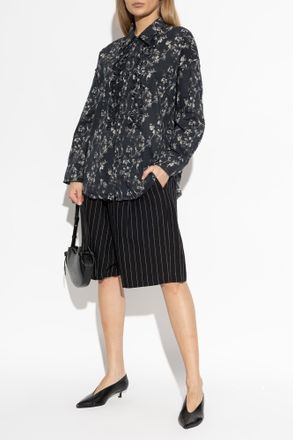 R13 Shirt With Floral Motif, Womens, Black