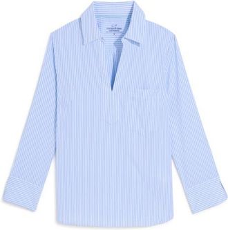 Vineyard Vines Harbor Stripe Shirt in Seersucker-Jake Blue at Nordstrom, Size X-Large