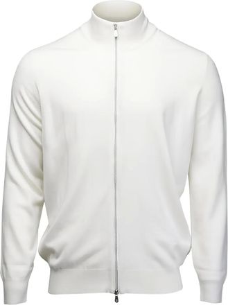Brunello Cucinelli Cardigan con zip - Bianco