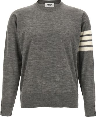 Thom Browne Grey 4Bar Logo Sweater