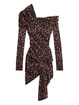 Isabel Marant Elara polka-dot mmini dress - women - Silk/Elastane - 36 - Black