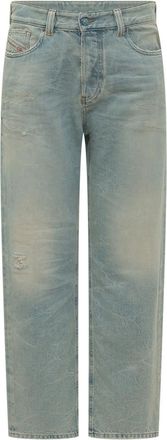 Diesel Blue Straight Mid Rise Jeans