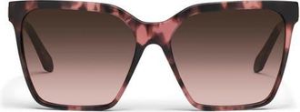 Quay Level Up Remixed 61mm Gradient Square Sunglasses in Rose Tort/Brown Rose at Nordstrom