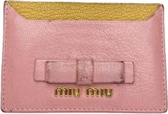 Miu Miu Pre-owned Leather Wallet - Dames - Vintage Accessoires - Roze - ONE Size - Leer - Vintage