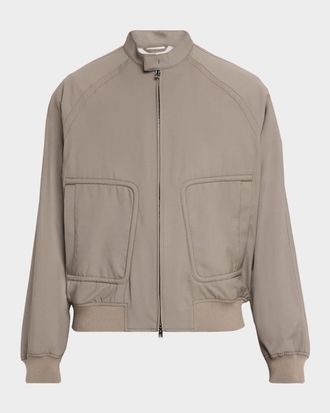 Emporio Armani Men & apos;s Oversized Wool Bomber Jacket