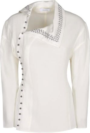 Paco Rabanne Blouse met studs en lange mouwen - Wit