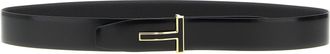 Tom Ford Mens Black Calfskin Regular Belt