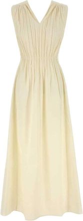 AMOTEA Antea Dress - Dames - Casual kleedjes - Geel - M - Katoen - Kleedjes