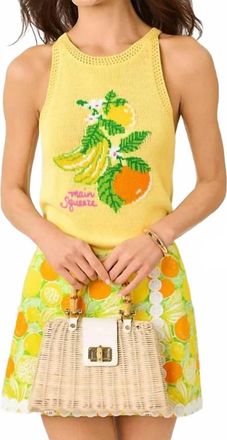 Lilly Pulitzer Emra Sweater Tank Top In Finch Yellow/zesty Yellow