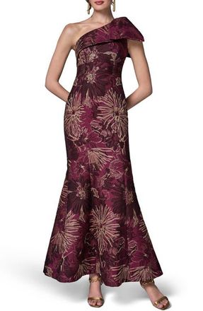 DKNY One-Shoulder Gown in Prune Multi at Nordstrom, Size 12