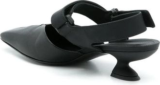 Ferragamo Square-Toe Slingback Pump - Black