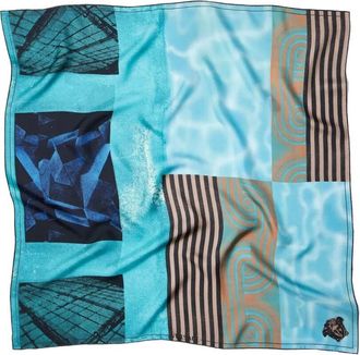 Versace Scarf Silk Twill Bio Print Floating By