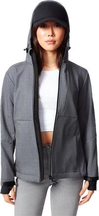 Alpine North Mackenzie - Womens Fleece Lined Softshell Windbreaker in Dark Grey at Nordstrom, Size Xx-Large