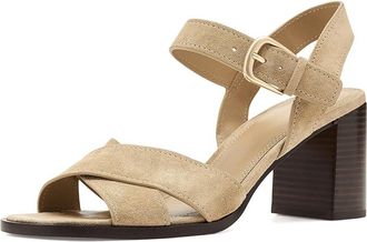Vince Salma Strappy Sandals Womens Sandals Dune : 6.5 M, Leather/Suede