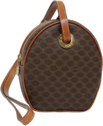 Celine Pre-owned Handbags, female, Brown, Size: ONE SIZE Pre-owned Vintage Canvas Handbag