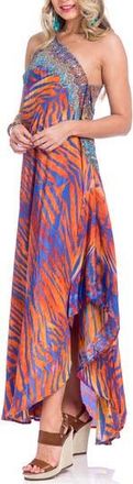 Ranee&rsquo;s Three Way Handkerchief Hem Maxi Dress in Orange at Nordstrom Rack, Size One Size Oz