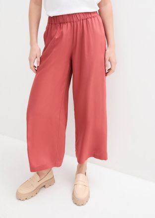 Bonprix Culotte BONPRIX Weite Culotte aus nachhaltiger Viskose, Damen, Gr. 36, N-Gr, marsalabraun, Web, Obermaterial: 100% Viskose, loose fit lang, Hosen Culo