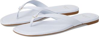 Kate Spade New York Spade Flower Smooth Leather Flip-Flop Womens Sandals Taro Milk : 5.5 B - Medium