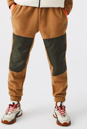 Lacoste Mens Colourblock Sweatpants - Sherpa Joggers - Brown - Size: 35/34/32