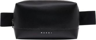 Marni Pouch Bag met Verstelbare Band - Heren - Heuptassen - Zwart - ONE Size - Leer - Tassen