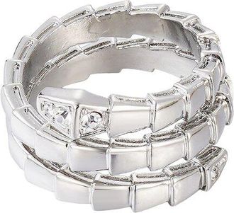 Adornia Adornia Silver Plated Snake Double Wrap Ring