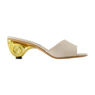 Carel White Leather Sandals - Naiade Style