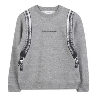 Marc Jacobs Kids Sweatshirts, male, Gray, 10 Y, Graphic Print Crewneck Jumper
