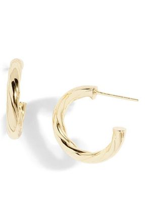 Argento Vivo Twisted Hoop Earrings in Gold at Nordstrom