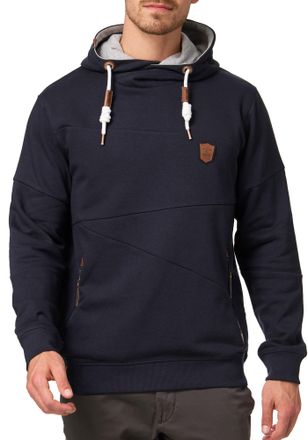 Indicode Kapuzensweatshirt INDICODE INAix, Herren, Gr. M, blau (navy), Sweatware, Obermaterial: 60% Baumwolle, 40% Polyester, unifarben, regular fit normal, Ru