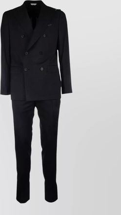 Boglioli tailored suit double breasted buttons pockets