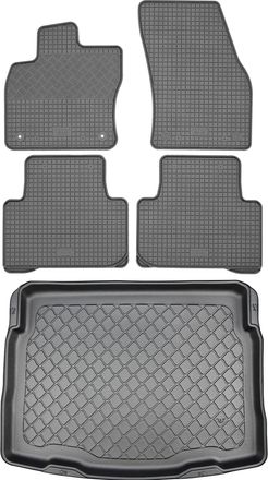 OEM Volkswagen Tiguan Ii Suv (5 Puertas) Desde Mayo De 2016: Juego De Alfombrillas De Goma Para Coche + Alfombrilla Para Maletero
