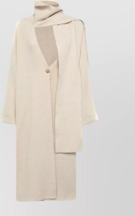Blugirl long open front coat with shawl collar