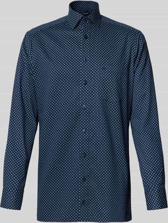 Olymp Regular Fit Business-Hemd aus reiner Baumwolle in Marine, Größe 40