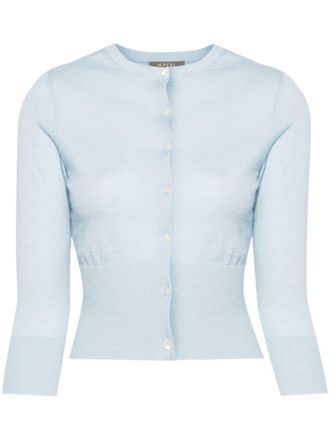 N.Peal Darcie cashmere cardigan - women - Cashmere - L - Blue