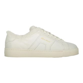 Santoni Sneakers, female, White, Size: 6 1/2 US Leather sneakers