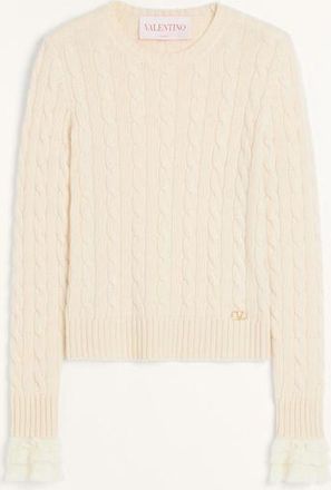 Valentino Maglia In Cashmere Donna BETULLA/AVORIO XXS
