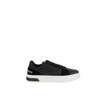 Emporio Armani Court Premium Nero Sneakers - Heren - Sneakers - Zwart - 44 2/3 EU - Leer - Schoenen