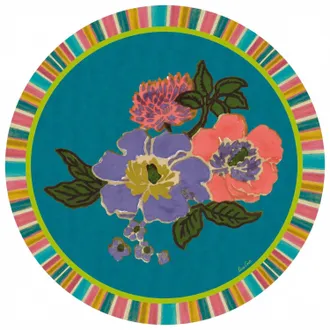 Lisa Corti Masonite Sughero Placemats In Dandelion Peacock