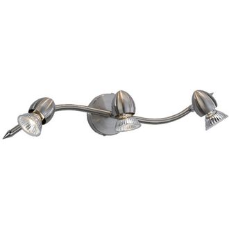 Top-Light Applique Moderna Two Penny Metallo Nichel Satinato 3 Luci Gu10